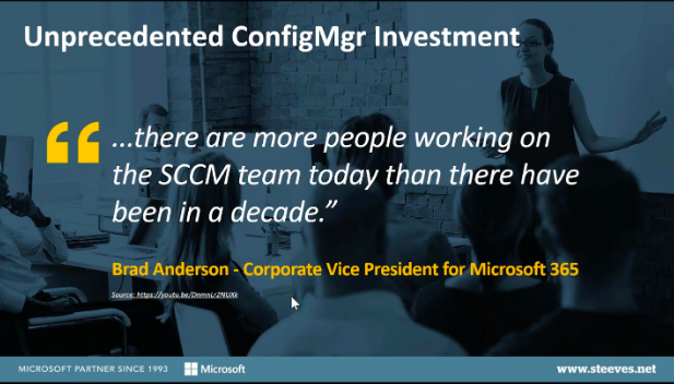 Microsoft EndPoint Management - Configuration Manager quote