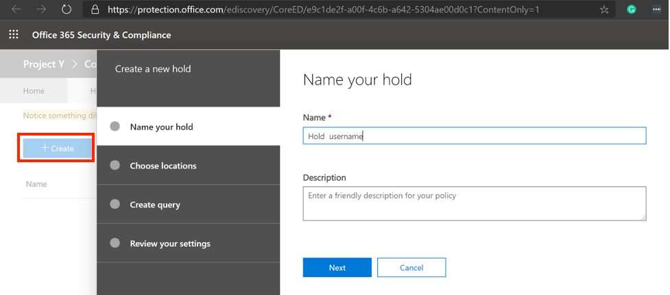 Core eDiscovery for Office 365