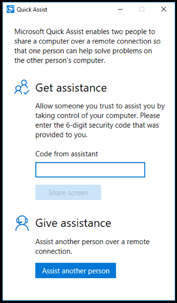 Microsoft-Windows-10-Quick-Assist