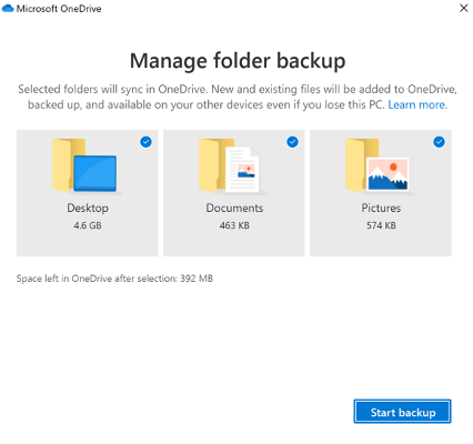Manage Folder Backup
