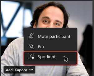 Spotlight the Speaker in Microsoft Teams