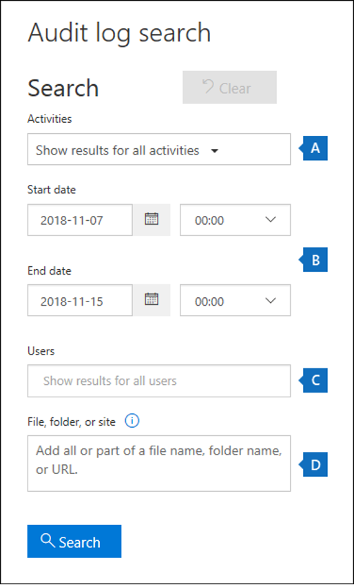 OneDrive for Business Audit Log Search