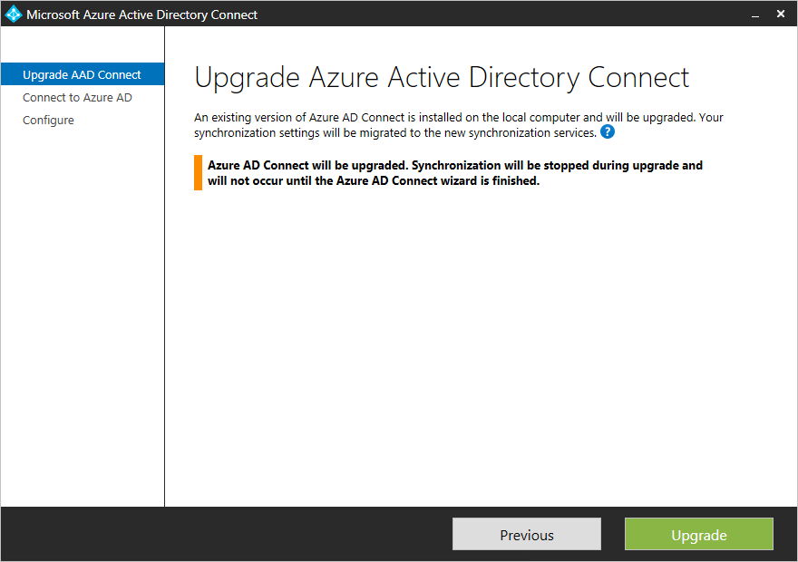 upgrade to azure active directory connect v2